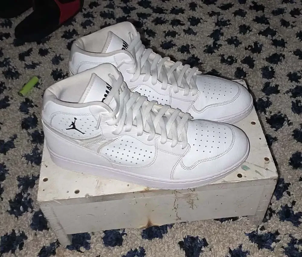 Jordan Access White White Pale Ivory AR3762-100 Men's Shoes Size 13